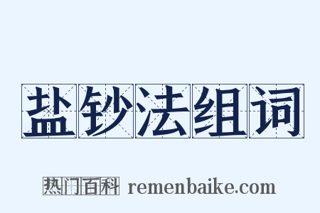 盐钞法组词是什么意思的图片